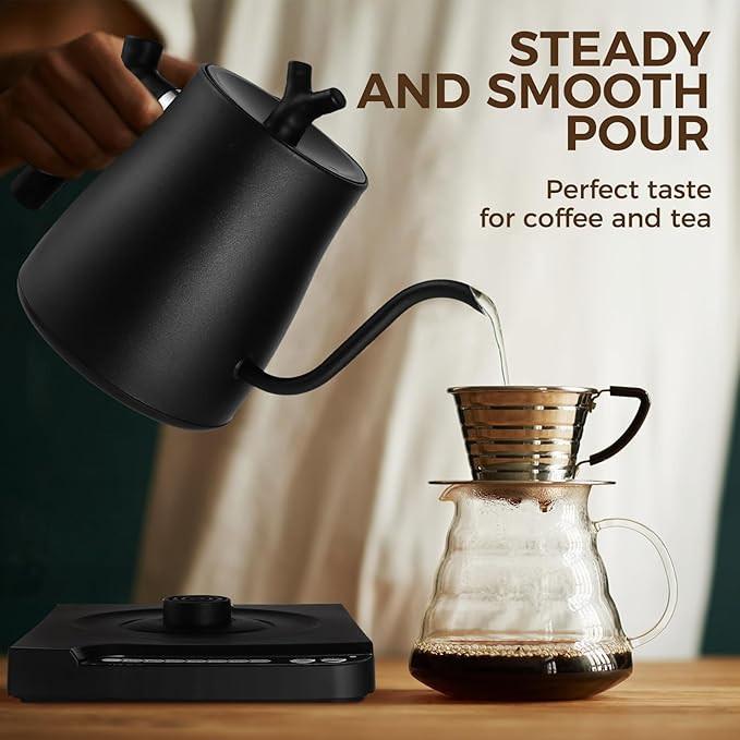 1 л Электрический чайник для здоровья 304 Нержавеющая сталь Электрический чайник Кофейник с индикатором температуры Сенсорная панель