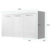 Sideboard 3 doors | 144 x 80 x 42 cm | Color White Glossy Finish | Storage | NELIA