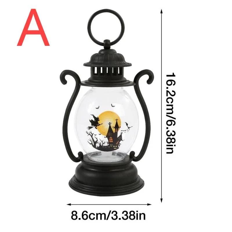 Festival Creative Decor Gifts Retro Kerosene Lamp Halloween Hanging Ornaments Small Oil Lamp Lantern Halloween Crafts Accessory