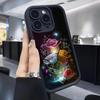 Чехол для iPhone 15/16/17 с блестящим песком «Волшебный Алмаз» с черной канавкой и дизайном «Небесное Око»