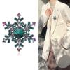 Fashion Snowflake Rhinestone Gem Brooch Creative Simple Wild Coat Accessories Corsage