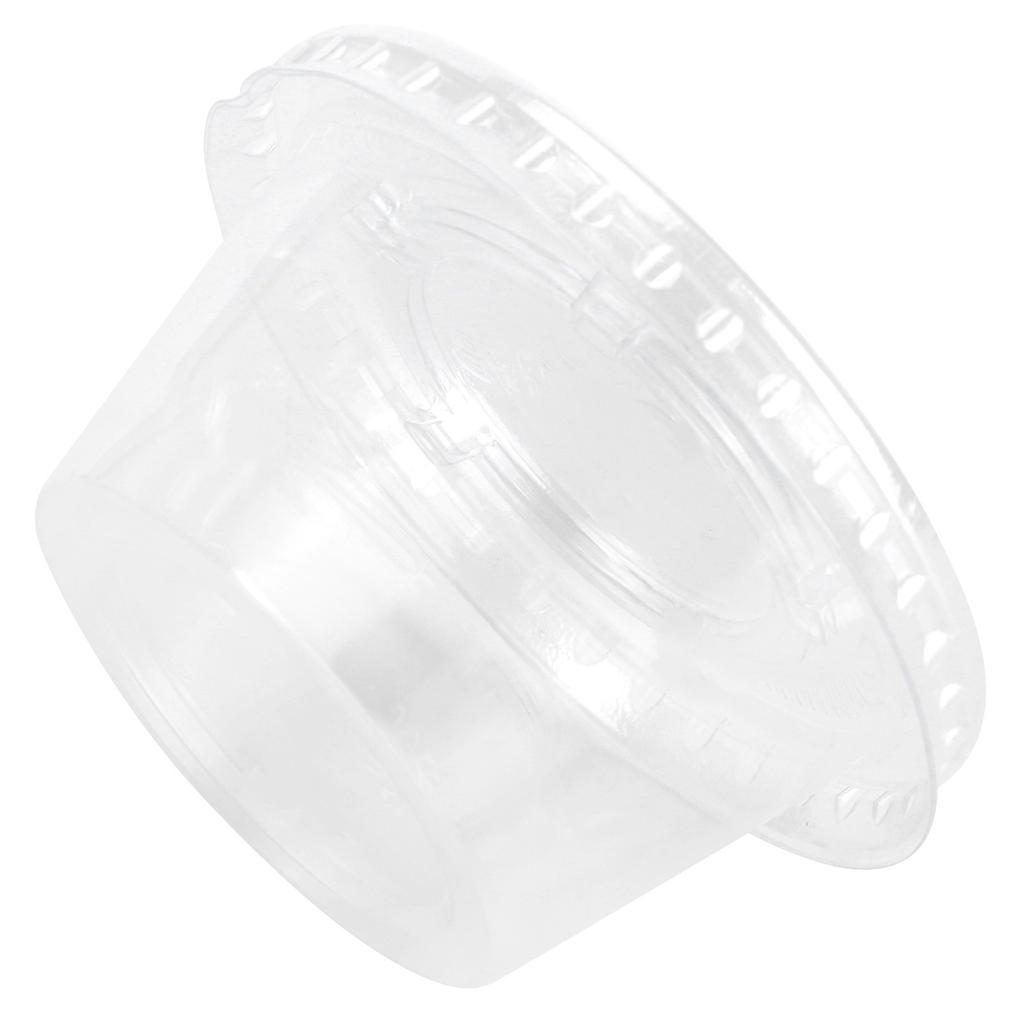 100 шт. одноразовая упаковка для соуса, прозрачная круглая чашка для приправ с крышкой, 2 унции