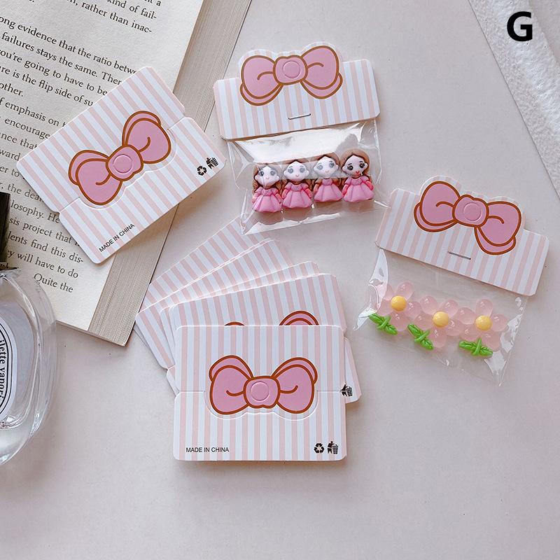 100Pcs Foldable Packaging Paper Cards Bow Cards For Handmade Jewelry Retail Hang Tag Flowers Display Cardboard