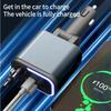 180W Retractable Car Charger 5-IN-1 Bluetooth Car Kit FM Transmitter Fast Phone Charger Handsfree Call U-disk Aux with LED Light