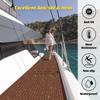 Dark Brown EVA Foam Faux Teak Boat Deck Mat Decking Sheet Yacht Flooring Anti Skid Mat Self Adhesive Vehicle Pad 2400x450x6mm