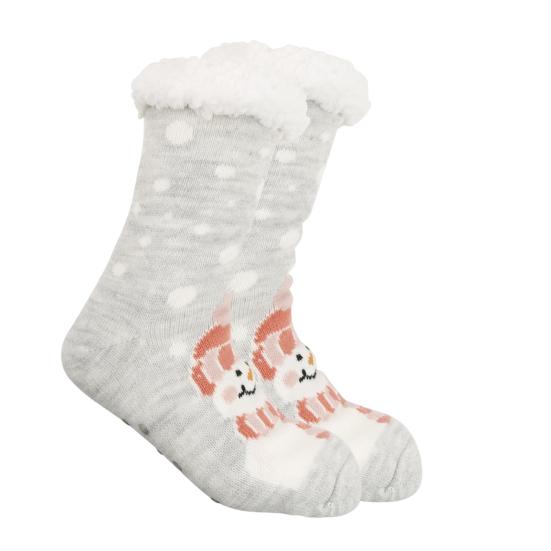 1 пара зимних носков с рисунком Санта-Клауса и лося, с плюшевой подкладкой, сохраняющих тепло, рождественские носки с высоким голенищем, гетры для ног, осенне-зимний подарок на праздник