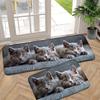 1Pcs Anti Fatigue Kitchen Rugs, Shorthair Cat Print Waterproof Non-Slip Thick Cushioned Kitchen Mat Heavy Duty Comfort Standing Mat for Kitchen