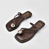 Fashion 2025 Summer Beach Flip Flop Clip Toe Women Flats Slippers Shoes Outdoor Casual Ladies Low Heel Slides
