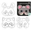 Pre-drawn Cardboard Animal Masks for Children 17 X 14 Cm X 12 Pieces
