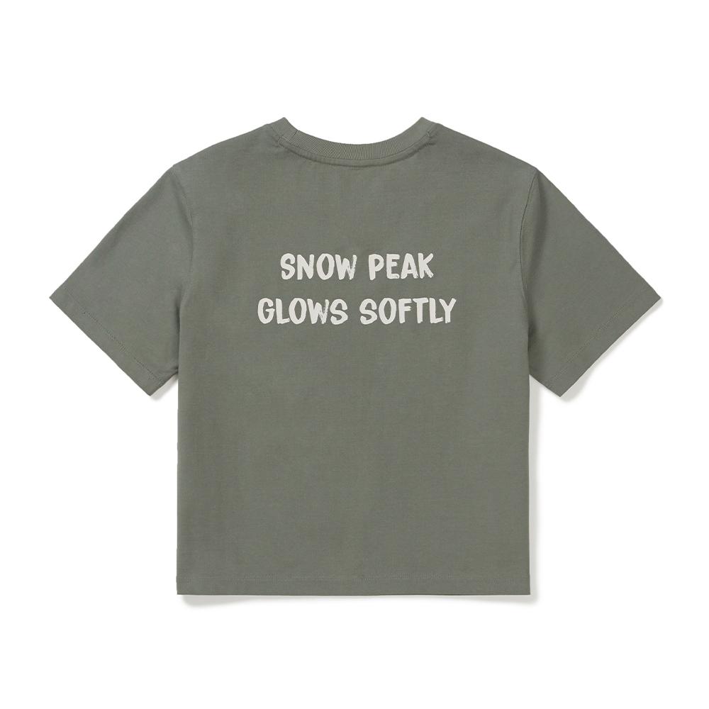 [Snowpeak] Cotton Women's Crop Short-Sleeve T-shirt Light Khaki (S25MWFTS65)