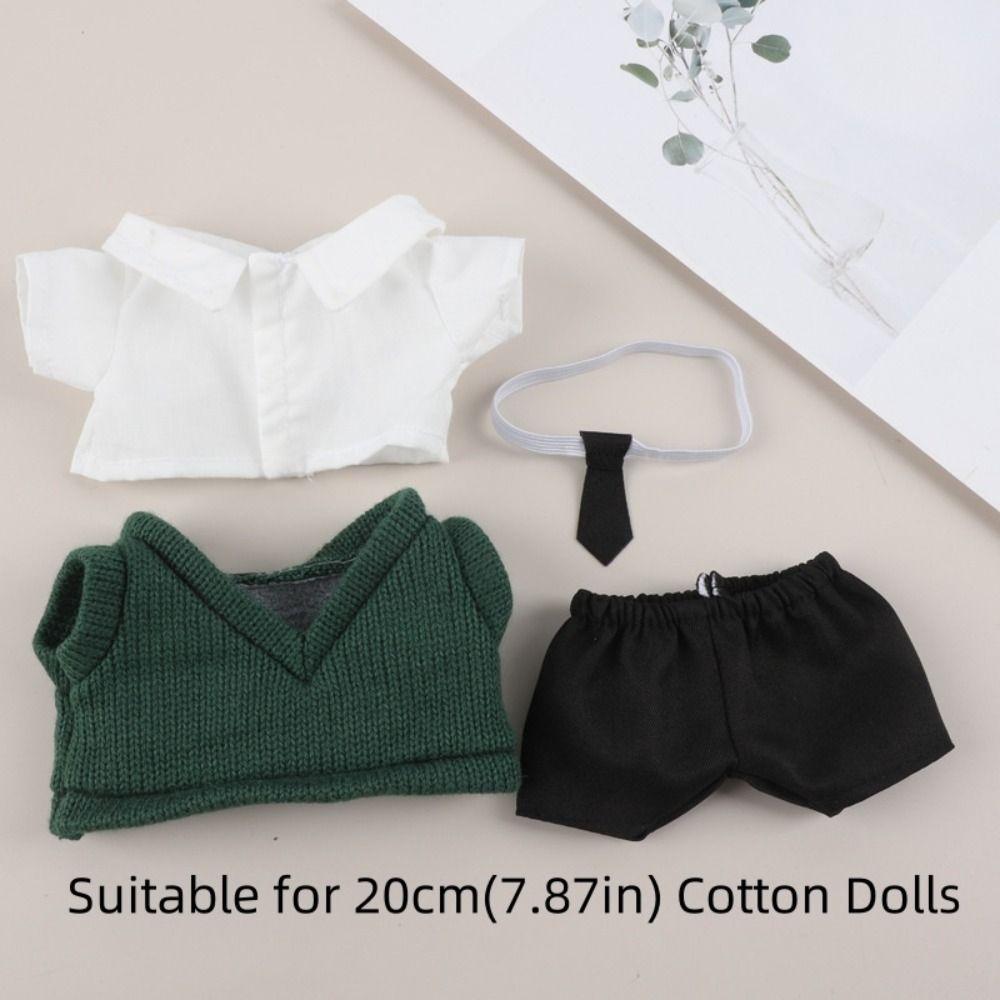 Knitted Sweater 20cm Dolls Overalls DIY Gift Toys Plush Doll's Clothing  Collection Gift