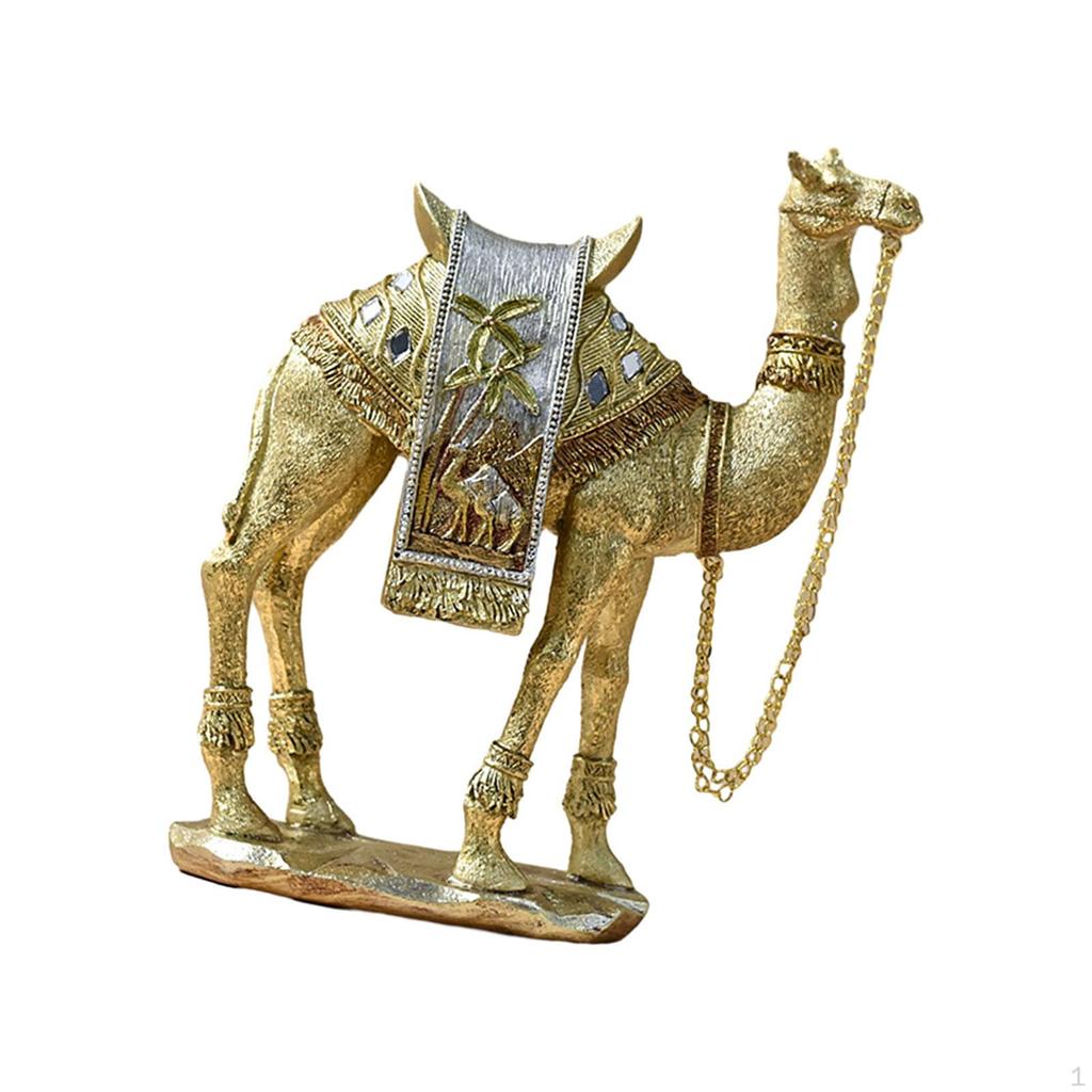 Camel Figurine Animal Statue Sculpture Tabletop Ornament for Living Room Centerpiece Bedroom
