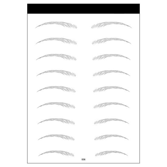 3шт 6D прочная естественная бионическая татуировка бровей глаз макияж водная наклейка