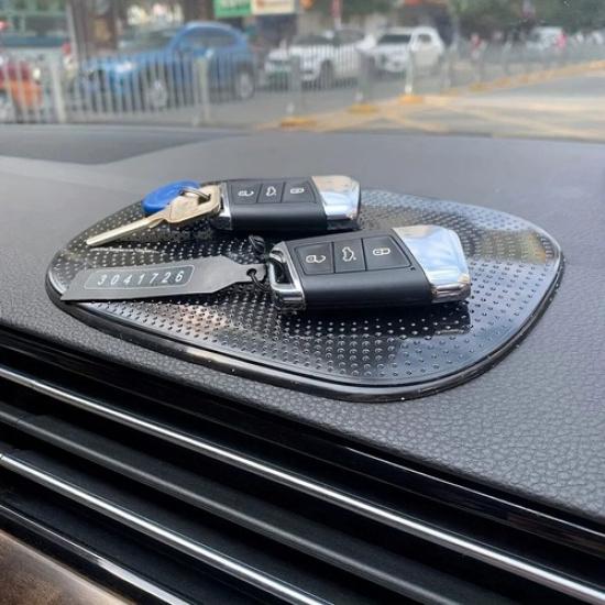 Car Non-Slip Mat Magic Anti-Slide Dashboard Sticky Pad Pu Phone Holder Black
