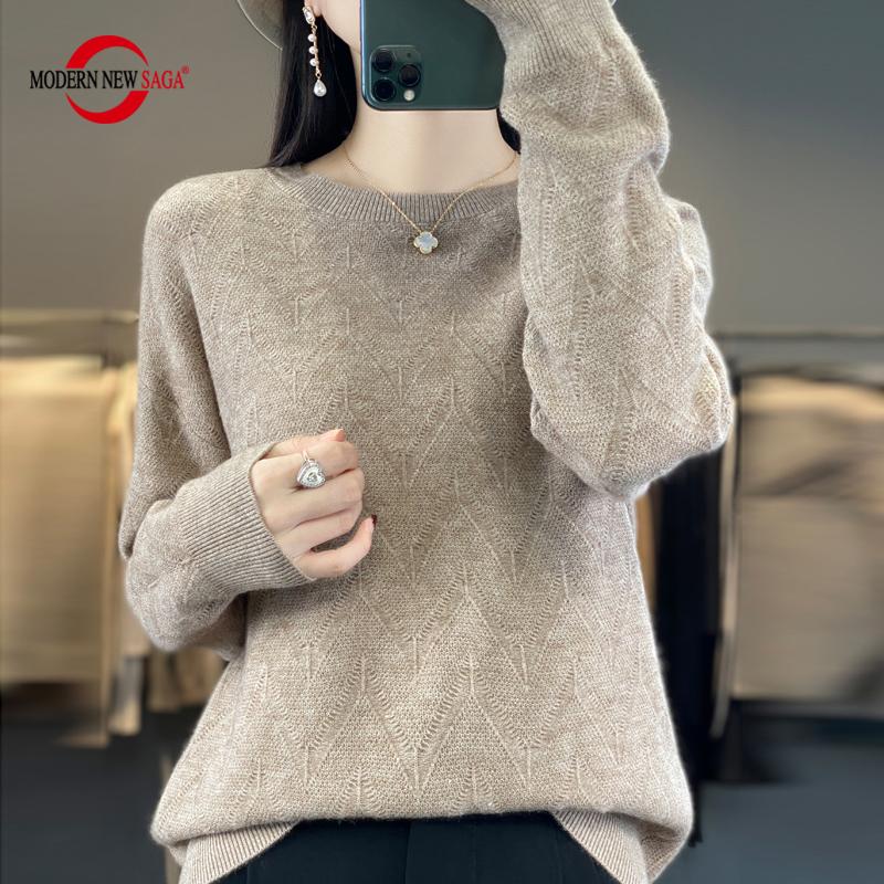 Women Sweater MODERN NEW SAGA Winter Warm Wool Sweaters Knitted Pullover Autumn Female Jumper Knit Top