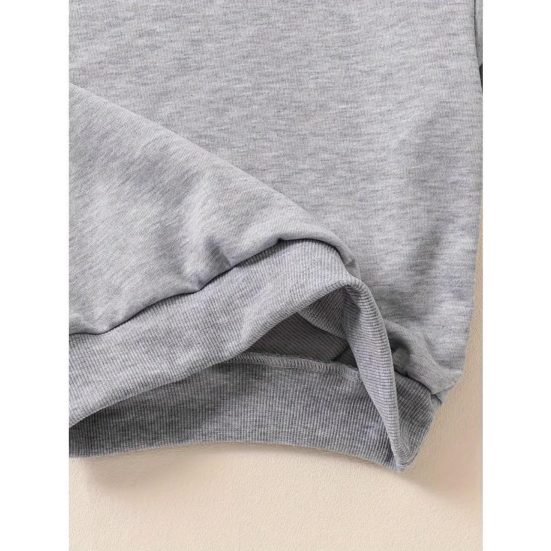 Kids Unisex Crewneck Sweatshirt, Light & Dark Blue Floral Stitch 67 Six Seven Star Print Long Sleeve Pullover, Soft Sweatshirts for Boys Girls Ages 4+