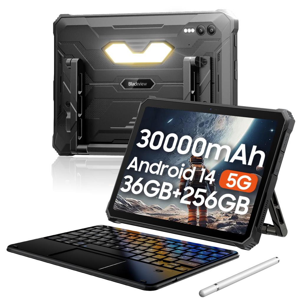 Blackview Active 10 Pro 5G Rugged Tablets Android 14 11 Inch Display 12+24 GB RAM 256/512GB ROM Tablet PC 30000mAh