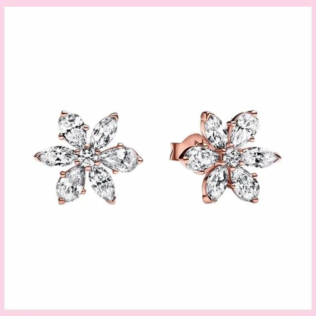 925 Silver Snowflake Butterfly Dragonfly Stud Earrings Avocado Star Moon Cat Paw Small Earrings For Women Jewelry Pendientes