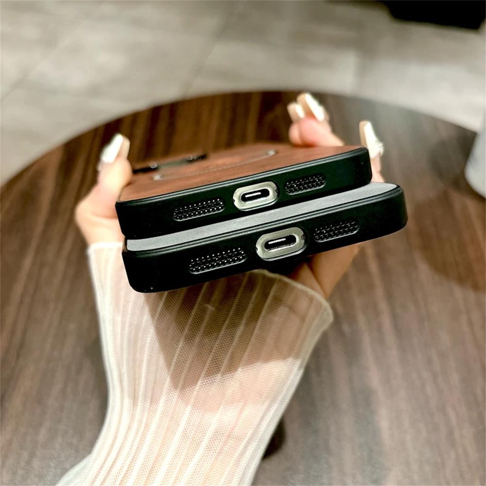 Кожаные магнитные чехлы с кленовым листом для Magsafe для iPhone 16 15 14 13 12 11 Pro Max Plus 16e Чехол с беспроводной зарядкой