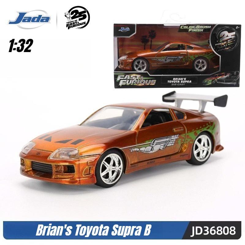 BXK3 Jada 25th 1:32 Fast & Furious Alloy Car Model,Mitsubishi Eclipse Totota Supra Dodge Charger Honda S2000,Collection Gift Toy toys