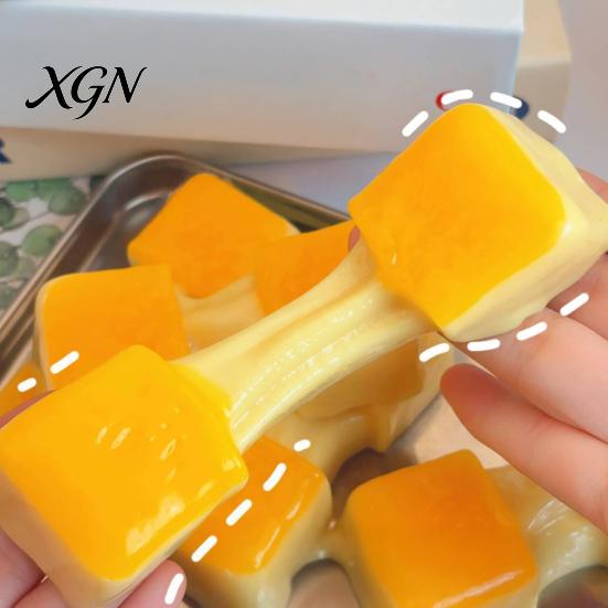 Игрушка для снятия стресса для детей, 10 шт., рисовый пирожок, мягкая, сжимаемая, реалистичный сыр, эластичный ТПЭ, выпеченный дизайн, для расслабления на рабочем месте и в подарок