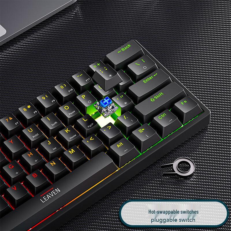 K28 White Dual Mode Mechanical Gaming Keyboard (Brown Switch)