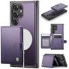 For Samsung Galaxy S23 Ultra Case JEEHOOD J09 RFID Blocking Card Holder Leather Back Phone Cover Magnetic Case