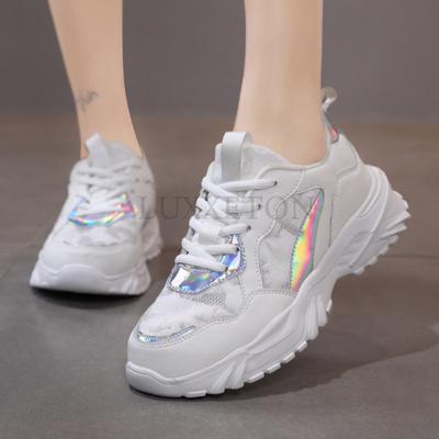 Женские весенние кроссовки одинакового цвета, спортивные вулканизированные туфли на платформе с круглым носком, женские повседневные дышащие теннисные туфли для женщин