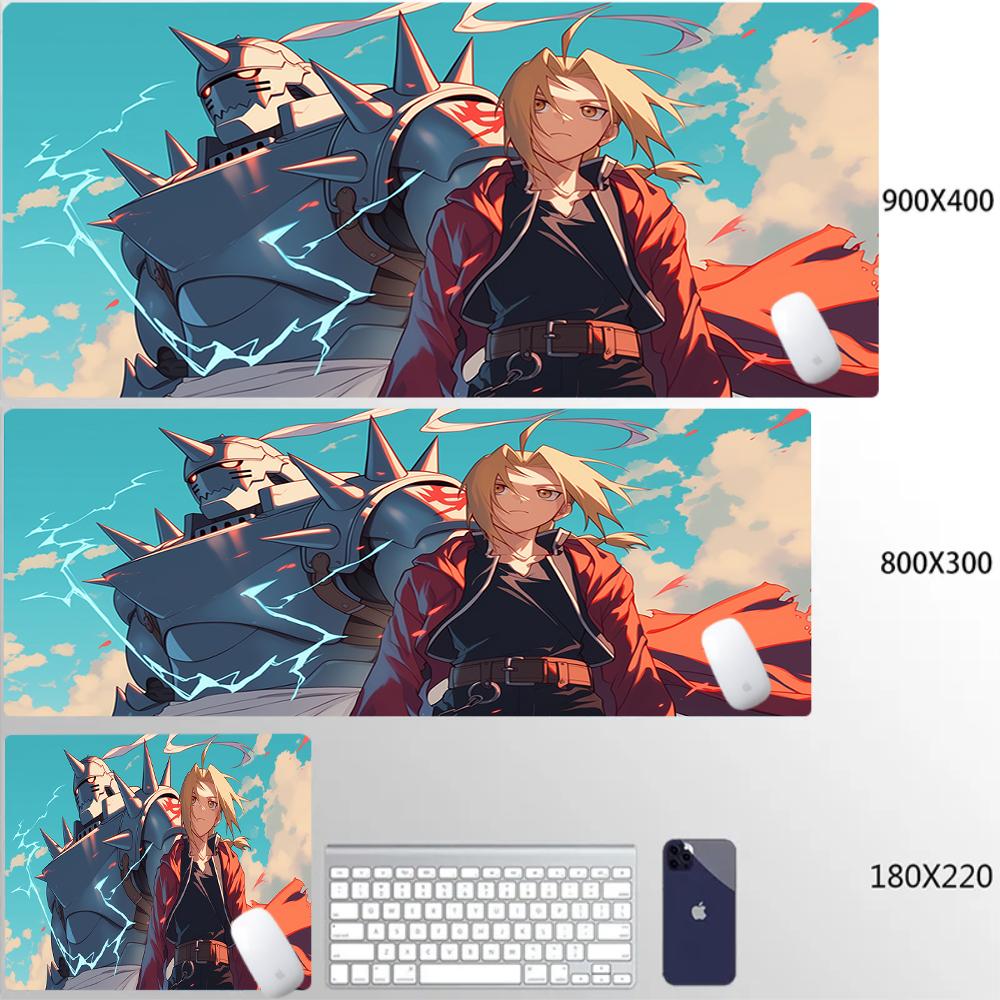 HD Printing XXL Fullmetal Alchemist Mousepad Cartoon Mouse Pad Gaming Gamers Large Desk Mat Keyboard Anime Gamer Carpet PC
