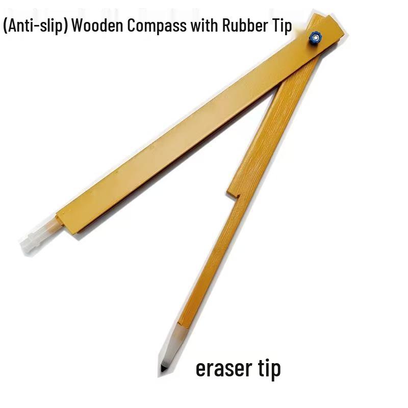 Wooden Triangle Protractor Compass Set: Math Teaching Aids for Primary School