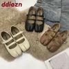 Fashion Luxury Female Strange Toe Footwear Flats Women Mary Janes Shoes Buckle Strap Fashion Shallow Ladies Flats With Shoes