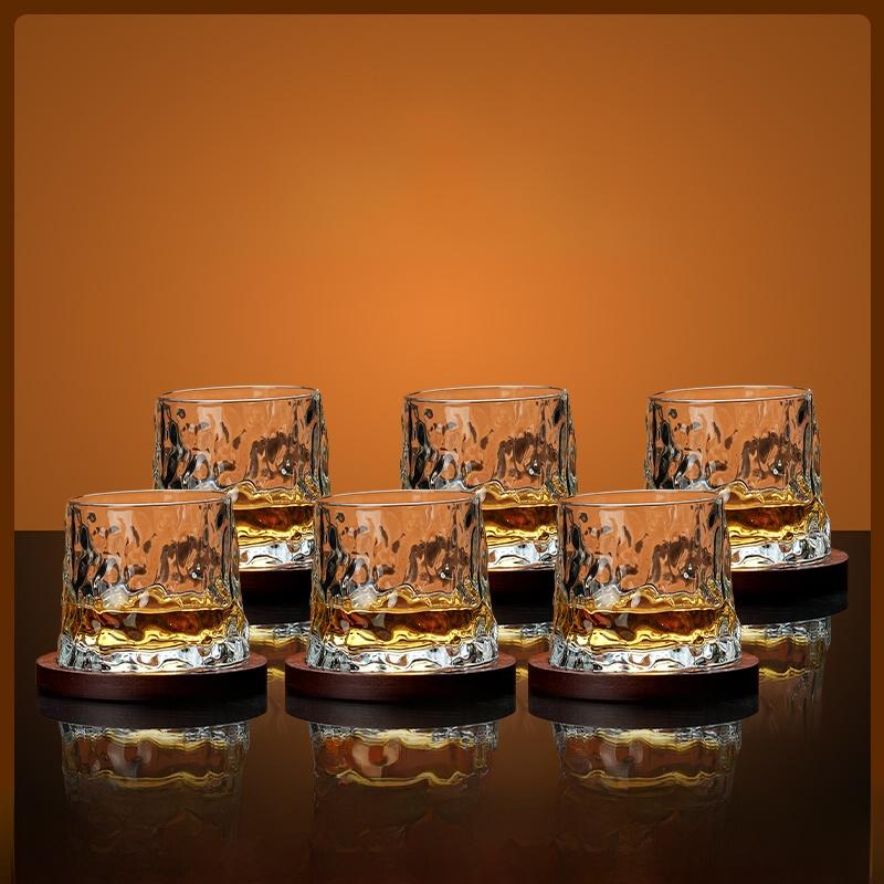 Luxury Whiskey Glass Crystal Rotating Cup Stress Relief Beer Cup Elegant Classic Design for Fine Dining And Beverages
