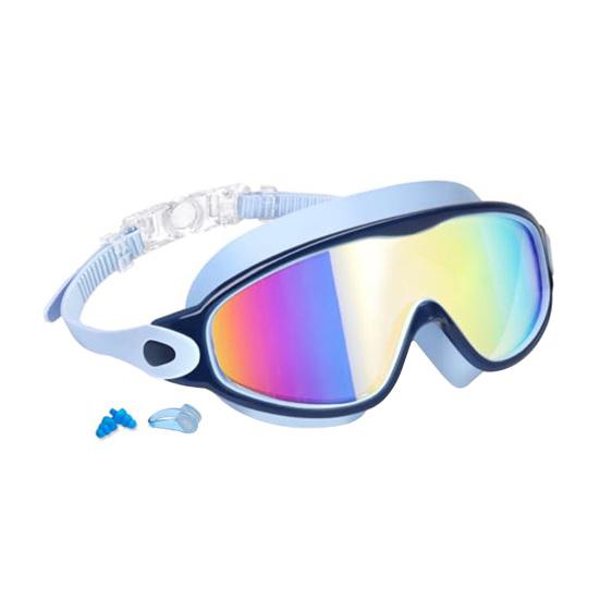 Kids Swim Goggles with Nose Clip And Earplug Anti-Fog UV Protection Pool Glasses Anti Shattered Lens for Boys Girls
