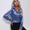Stylish Solid Color Button-Up Shirt - Women's Elegant Long Sleeve Blouse for Spring & Fall - Classic