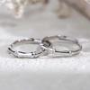 925 Silver-Plated Bamboo Joint Rings for Couples - Open Design, Perfect 520 Gift for Your Girlfriend