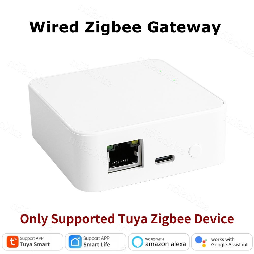 Tuya Smart Wired / Wireless Zigbee 3.0 Gateway Hub Bridge Smart Life APP Automation Device Голосовое дистанционное управление для Alexa Google