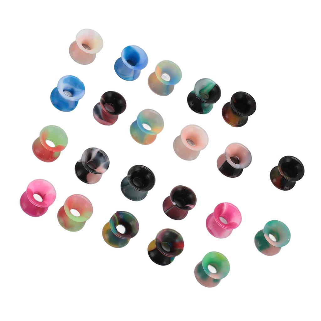 11 пар 6 мм набор для растягивания ушей, различные цвета, мягкий силиконовый расширитель для ушей, украшения для пирсинга