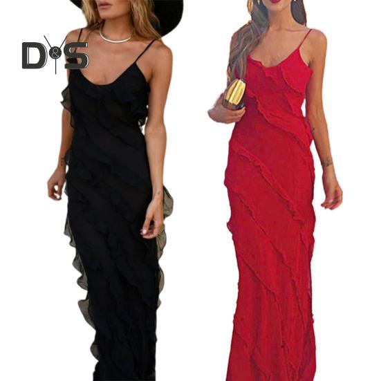 Женское вечернее платье с глубоким вырезом V-образным вырезом, открытой спиной, без рукавов, на тонких бретельках, с разрезом по низу, в стиле пэчворк, облегающее, длиной до пола, однотонное, коктейльное, выпускного вечера, макси