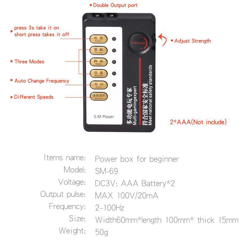 Массажный комплект с кольцом для пениса и анальной пробкой с электрическим током