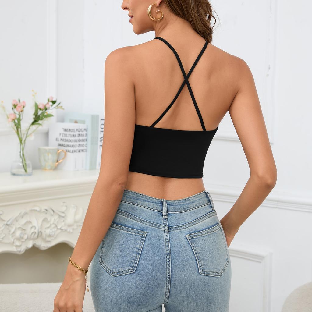 Women's Summer Explosion Small Vest Hollow Suspenders Sexy Tops