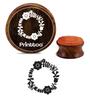 Printtoo Round Block Flower Wreath Wooden Rubber Stamp Christmas Secret Santa Gift-2