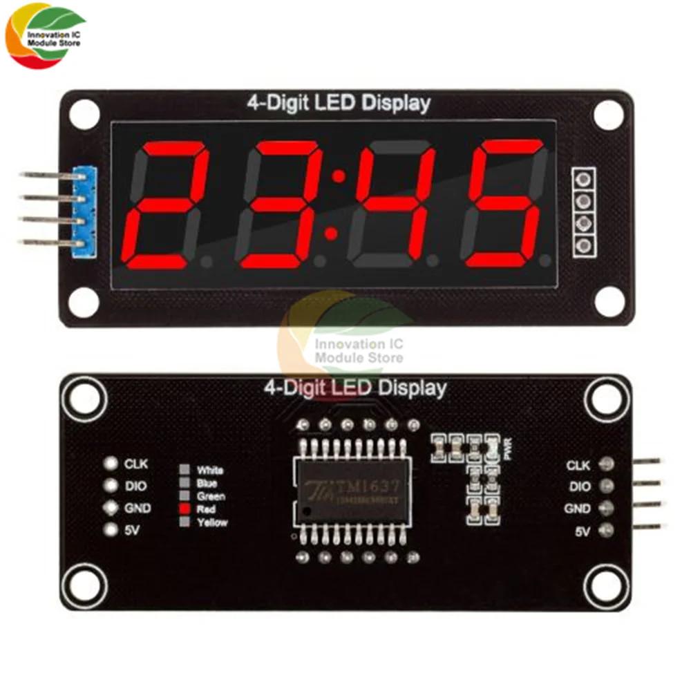 Модуль часов TM1637 4-разрядный светодиодный 0,36" 0,56" Дисплейная трубка 7-сегментный светодиодный дисплей Часы Двойная точка Модуль 0,36" 0,56 дюйма Arduino