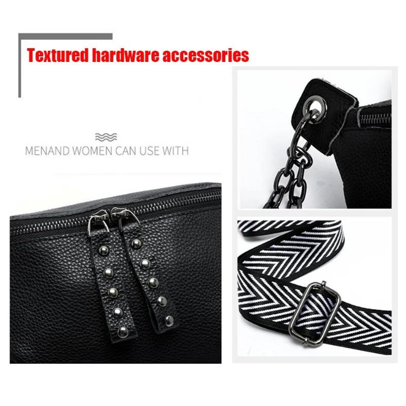 Genuine Leather Moon Chest Bag for Women Luxury Brand Crossbody Sac Female Soft Cowhide Shoulder Messenger Bags Waist Packs Hot