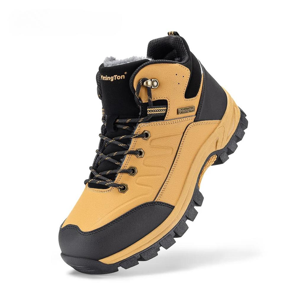 Широкие мужские зимние ботинки Толстые теплые сноубутсы Нескользящие Легкие Удобные Ботинки на меху Уличная зимняя обувь для мужчин