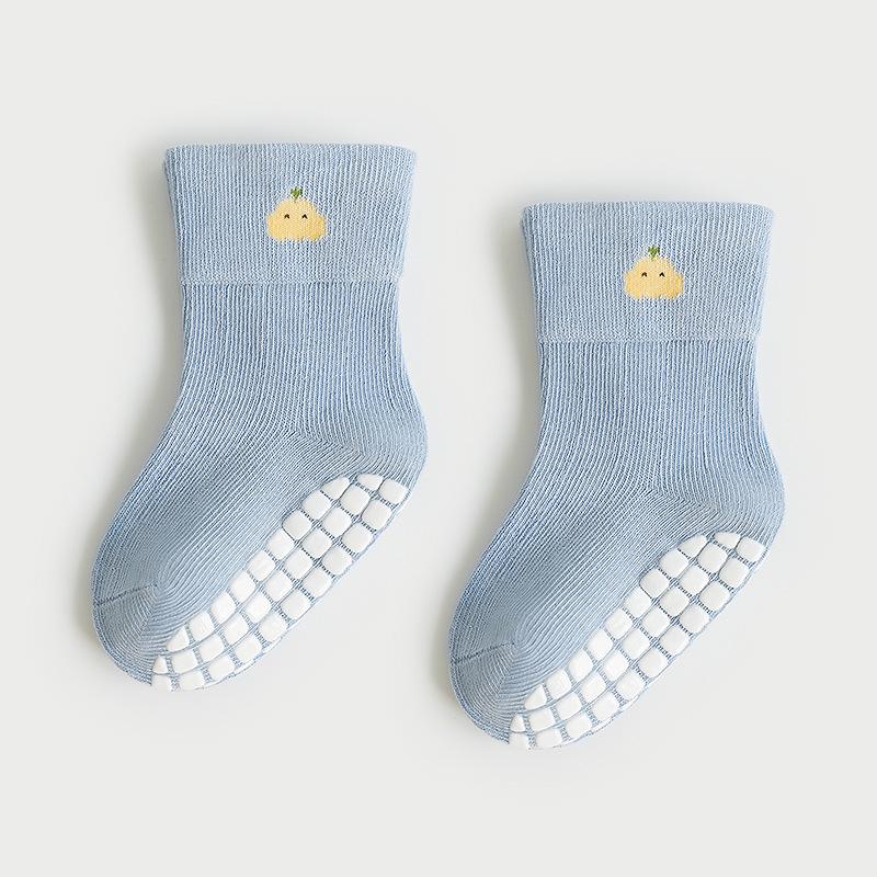 Нескользящие детские носки для пола - Хлопок, Мягкая подошва, Бесшовные, До середины икры, для Новорожденных и Малышей, Весна/Осень