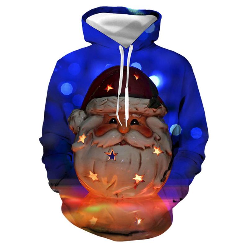 Unisex Christmas Sweatshirt 3D Print Funny Xmas Pullover Men's Hoodie Men Spring Autumn Fashion Casual Jacke Hooded Clothing