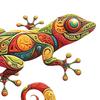 Wall Art Gecko Decoration Metal Lizard Wall Decoration Colorful Wall Mounted Gecko for Garden Fence Home Farmhouse Decor