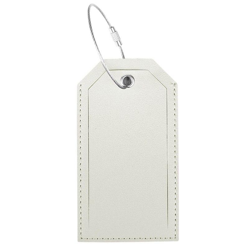 Women Men Luggage Tags for Suitcases Travel Accessories Fashion Solid Color PU Leather Suitcase Bag Label Tag Name ID Address