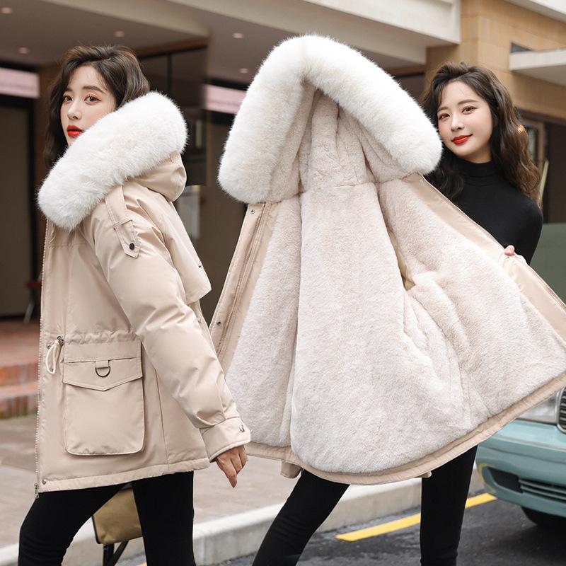 Thickened Women's Short Coat 2023 New Big Fur Collar Cotton Coat Winter Coat