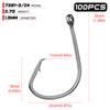 Качественный рыболовный крючок-осьминог с крючком-бородкой, свободный одинарный крючок, 100 шт./упак.